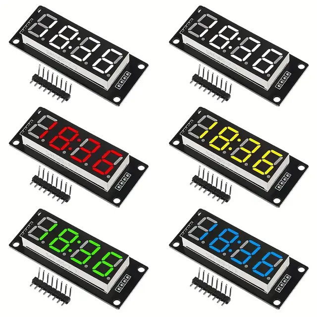 0.56 Inch TM1637 6 Digit 7 Segment 5V Digital Tube Module White Red Yellow Green Blue LED Display Module For Arduino